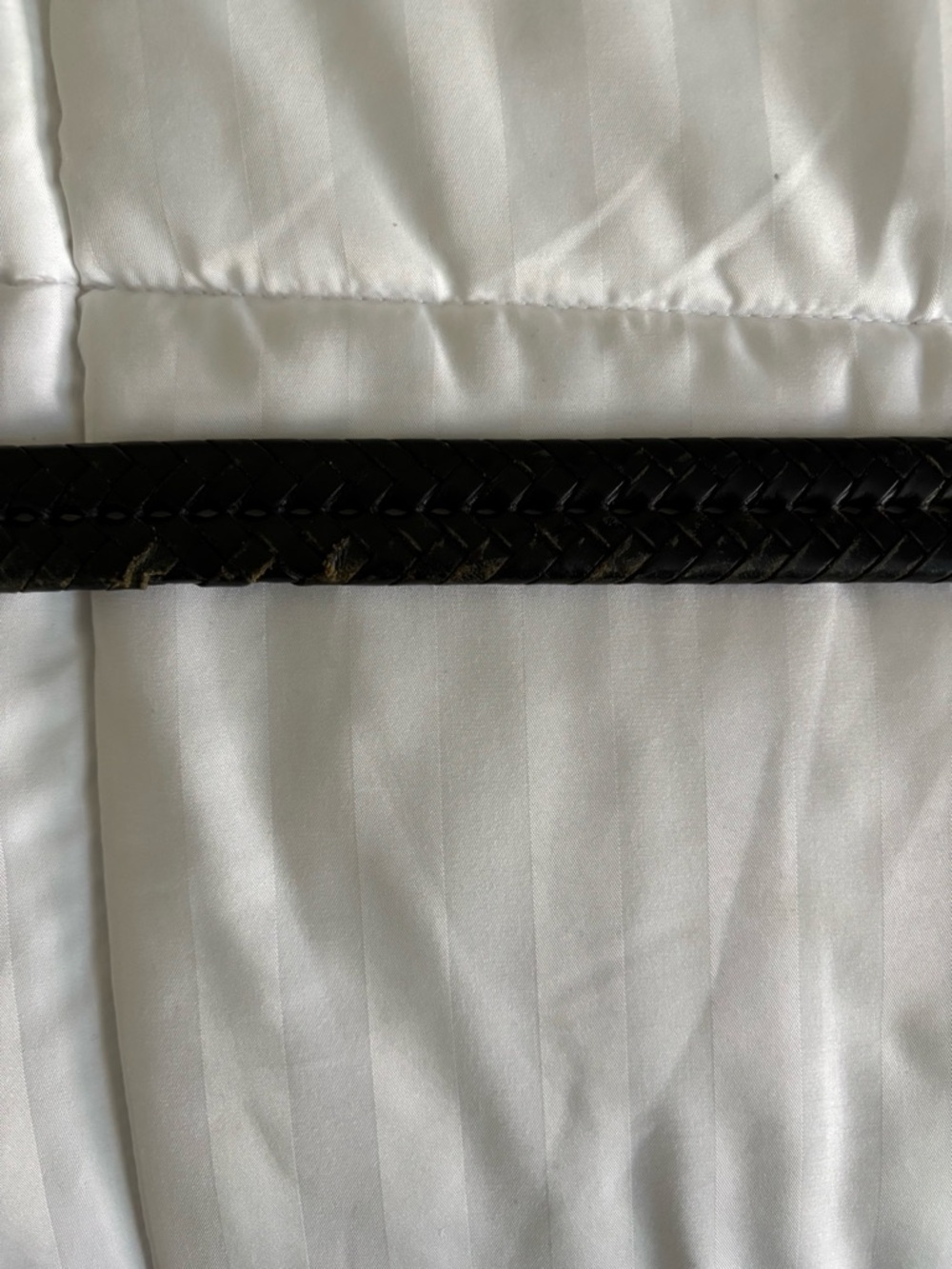 Coach Men's Black Braided Leather Belt with Silver Buckle size 40 - Picture 8 of 8